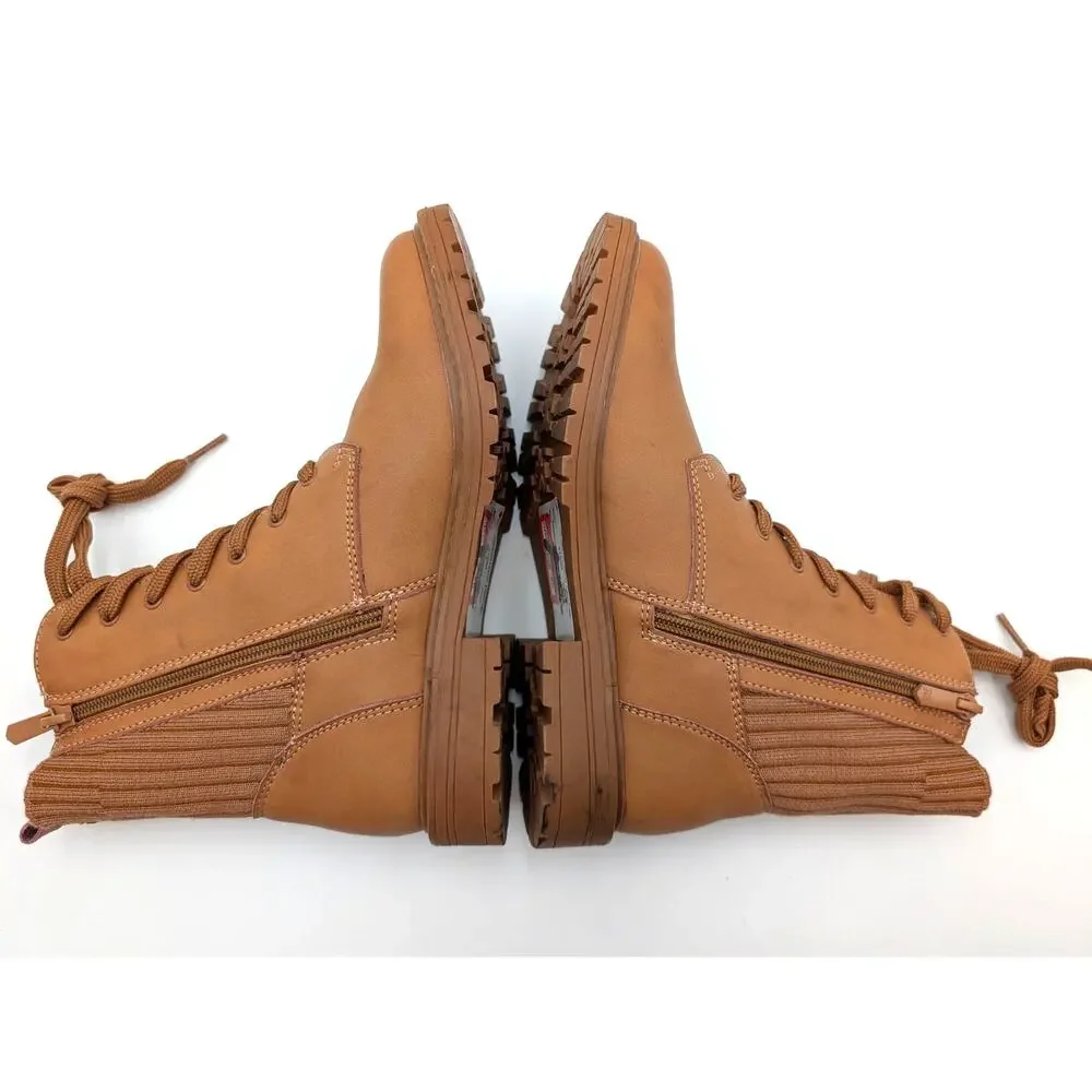 Sam Edelman Lydell Mini Lace-Up Combat Boots Kids' Rich Brown Size US4M EU36